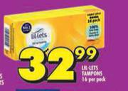 Lil-Lets Tampons-16 Per Pack