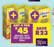 Infacare 100% Fruit Juice Blend-For 4 x 200ml