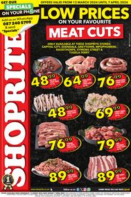 Shoprite KwaZulu-Natal : Low Prices On Your Favourite Meat Cuts! (13 March - 7 April 2024)