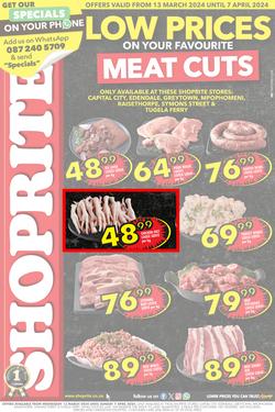 Shoprite KwaZulu-Natal : Low Prices On Your Favourite Meat Cuts! (13 March - 7 April 2024), page 1