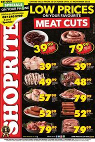 Shoprite KwaZulu-Natal : Low Prices On Your Favourite Meat Cuts (23 October- 12 November 2023)