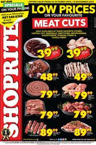 Shoprite KwaZulu-Natal : Low Prices On Your Favourite Meat Cuts. (23 October - 12 November 2023)
