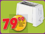 Essentials 2 Slice Toaster