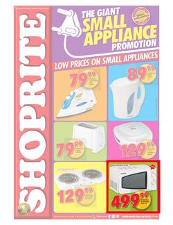Shoprite KZN : Small Appliance (25 May - 07 Jun 2015), page 1
