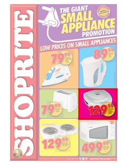 Shoprite KZN : Small Appliance (25 May - 07 Jun 2015), page 1