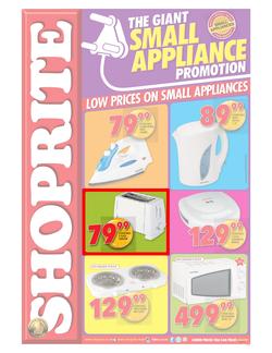 Shoprite KZN : Small Appliance (25 May - 07 Jun 2015), page 1