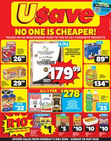 Usave KwaZulu-Natal : No One Is Cheaper (11 May - 24 May 2026)