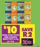 Truda Flyers Puffed Corn/Spookies Maize Puffs-4 x 14g Per Strip