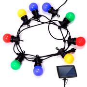 Stellar Lighting Solar 10 Multi-Colour LED Festoon Bulb String Lights - 10m