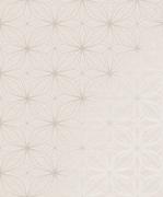 Stitch Geo Beige/ Gold Wallpaper 53cm x 10m
