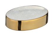 Wenko – Soap Dish – Nuria Range – Gold/White - Ceramic
