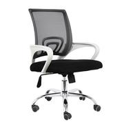 TOCC Wippy Netting Back Typist Office Chair with Chrome Base - White with Black