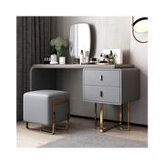 KC FURN-Dueville Grey Makeup Vanity with Stool