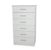Lagos 6 Drawers Chest of Drawers White