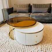 KC FURN-Modern Nordic Nesting Coffee Table with 2 Drawers