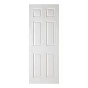 Internal 6 panel white deep moulded door