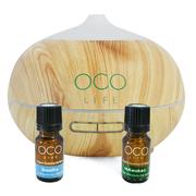 OCO Life Ultrasonic Diffuser, Humidifier & Purifier 400ml with 2 Oil Blends