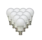 9W LED B22 Pack of 10 Warm White Lamps (LA60B22-9W) - Major Tech