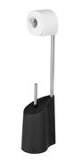 Wenko - Freestanding Toilet Brush / Toilet Roll - Harbor - Black