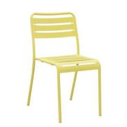 DINING CHAIR CAFE FULL STEEL SLATS LEMON