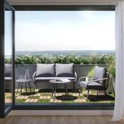 COFFEE SOFA SET REVO WICKER ANTHRACITE