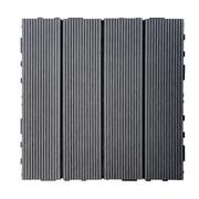COMPOSITE CLIPS TILE 30X30CM GREY RENALA