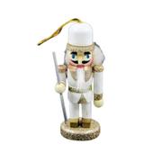 HANGING WOOD NUTCRACKER GOLDWHITE BATTON