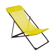 Biganos Steel & Textile Pool Lounger Lemon Yellow W55cmxD86cmxH90cm