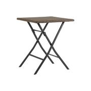 Zena Origami Wicker & Steel Patio Coffee Table Dark Brown L60cmxW60cmxH71.5cm 