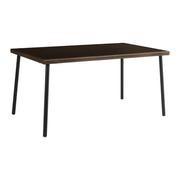 Zena Fix Wicker & Steel Patio Table Dark Brown L149cmxD90cmxH74cm (Excluding Chairs)