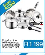 Royalty Line 16-Piece Inox Stainless Steel Cookware Set