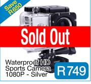 Waterproof HD Sports Camera 1080P - Silver