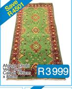 Afghan Chobi Veg Dyed Carpet 195cm x 85cm