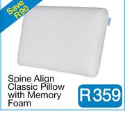 Spine Align Classic Pillow with Memory Foam