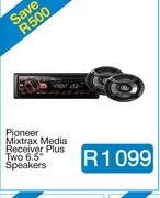 Pioneer Mixtrax Media Receiver Plus Two 6.5'' Speakers
