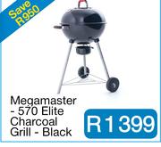 Megamaster - 570 Elite Charcoal Grill - Black