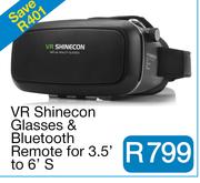 VR Shinecon Glasses & Bluetooth Remote for 3.5" to 6" S