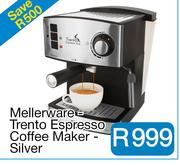 Mellerware - Trento Espresso  Coffee Maker - Silver