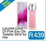 Lacoste Love Of Pink Eau De Toilette 30ml for Her (para