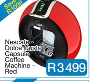 Nescafe - Dolce Gusto Capsule Coffee Machine - Red
