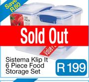 Sistema Klip It 6 Piece Food Storage Set 