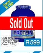 USN 100% Premium Whey - Cookies And Cream 3.2kg