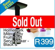 Homemark Milex Tutty Fruity Soft Serve Maker - Black & 