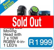 Stagg LED Moving Head with 7 x 10W RGBW 4-in-1 LED's