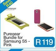 Puregear Bundle for Samsung S5 - Pink