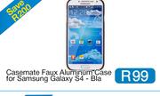Casemate Faux Aluminum Case for Samsung Galaxy S4 - Bla