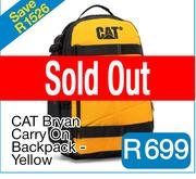CAT Bryan Carry On Backpack - Yellow