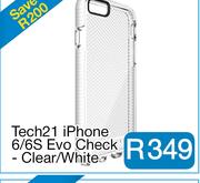 Tech21 iPhone 6/6S Evo Check - Clear/White