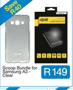 Scoop Bundle for Samsung A3 - Clear
