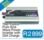 TBE 1500W Pure Sine Wave Power Inverter with 20A Charge